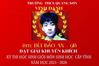 CHÚC MỪNG THÀNH TÍCH THI HSG CẤP TỈNH NĂM HỌC 2025 – 2026