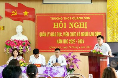 HỘI NGHỊ QUẢN LÝ GIÁO DỤC, VIÊN CHỨC VÀ NGƯỜI LAO ĐỘNG NĂM HỌC 2023- 2024
